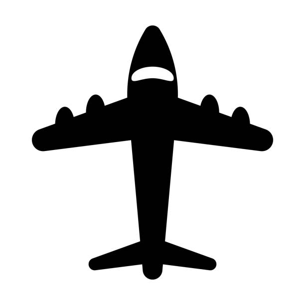 ilustrações de stock, clip art, desenhos animados e ícones de airplane icon, airline vector, fly illustration - ground crew audio