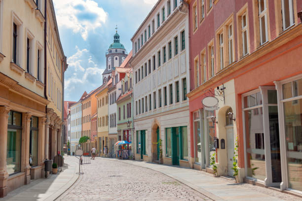 altstadt von meisen - sachsen stock-fotos und bilder