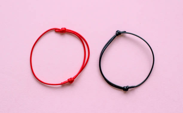 Black Red Thread Bracelet Blank For Amulet Bracelet Red Bracelet For Good  Luck Diy Stock Photo - Download Image Now - iStock