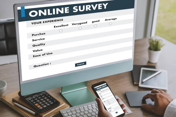 istock woman person use computer feedback survey online business experience choice customer information to check review form on display 1488315516