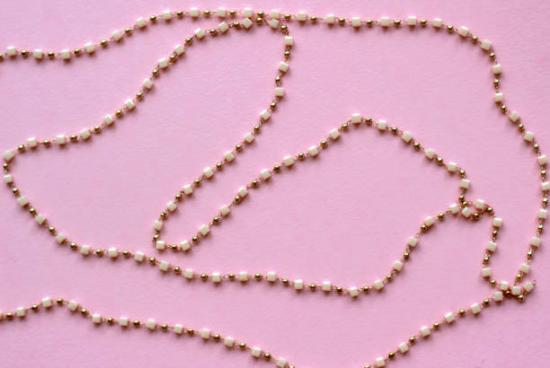 istock Background for needlework and jewelry, DIY. chain with beads. Blur effect. Weak focus. 1488316396