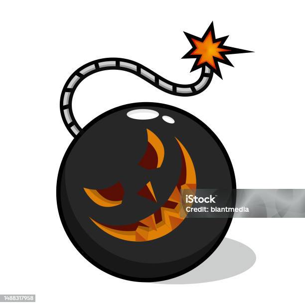 The Ignited Bomb Is Ready To Explode With A Monster Face Character ...