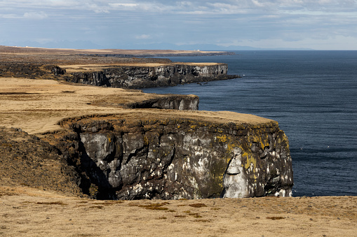 A beautiful coast of Snaefellsnes peninsula in the west of Iceland during sunny day
