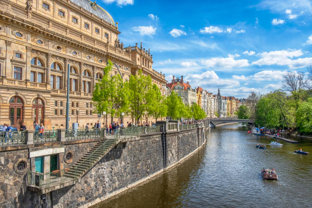 istock Prague Cityscape and Vltava River 1488323629