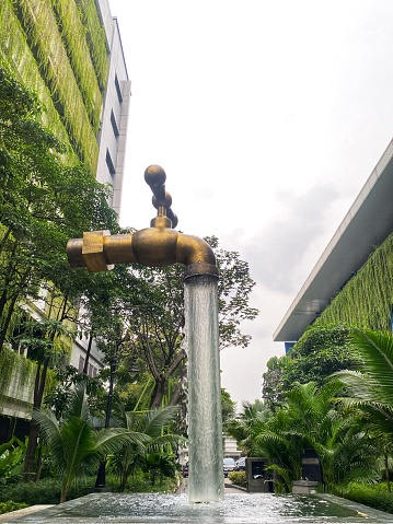 This photo is of the Magic Faucet Fountain in Indonesia