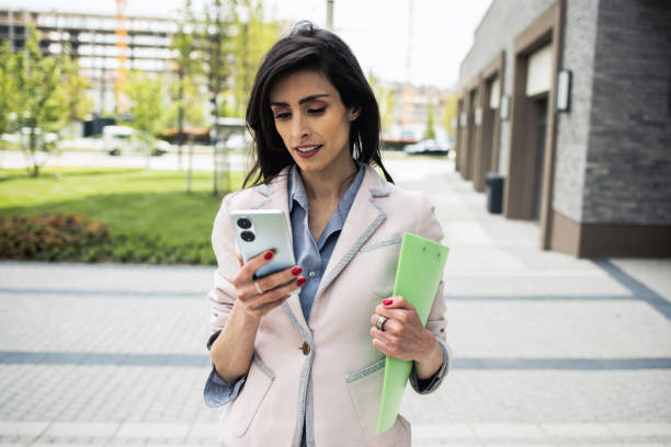 istock Happy young businesswoman 1488328562