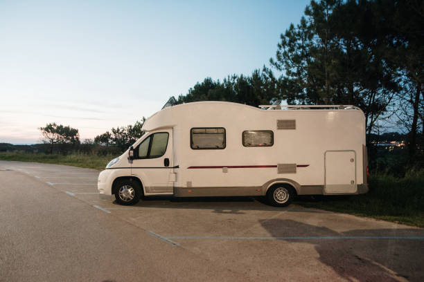 istock Motor home in a parking lot 1488329792