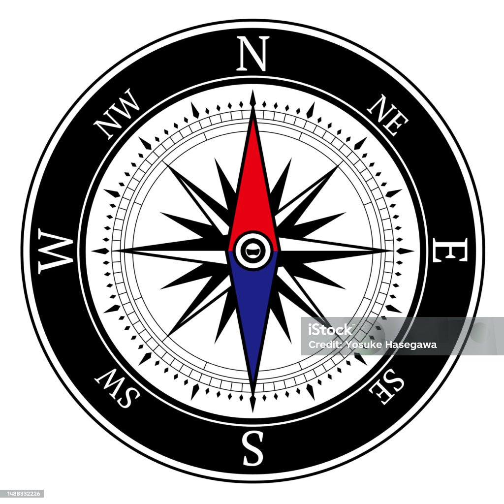 Old Style Compass Design Vector Illustration Stock Illustration ...