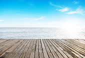 Wooden deck at the seaside