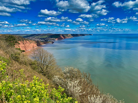 Photograph of the Jurassic Coast in Devon.