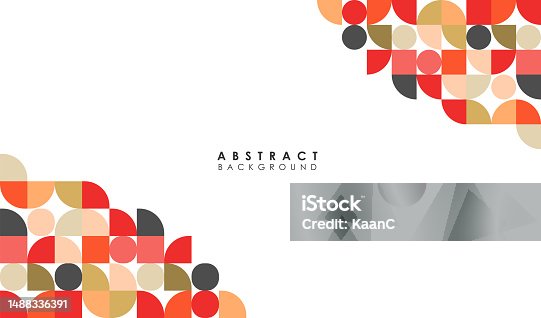 istock Abstract colorful different shapes design background. Abstract background. Vector illustration stock illustration 1488336391