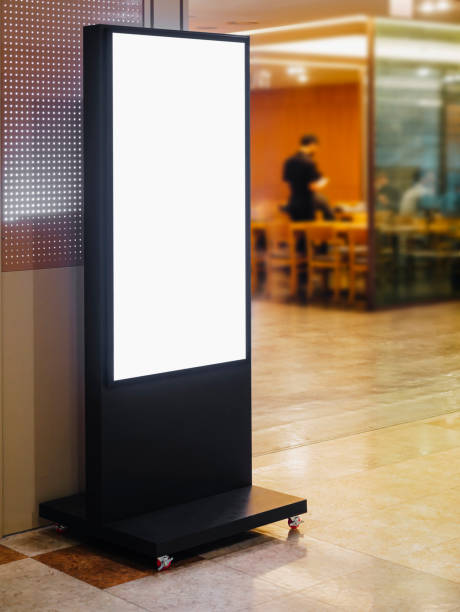 istock Mock up Banner stand Media Advertisement Signboard Shop restaurant 1488337773