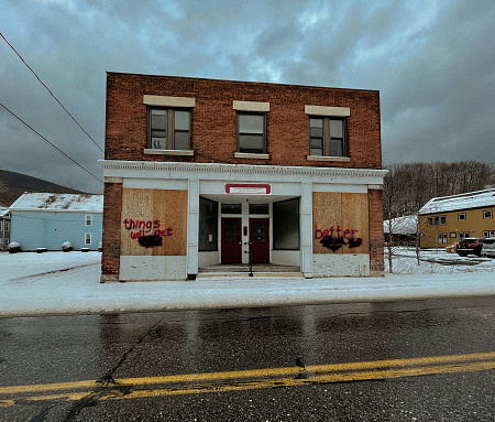 Abandoned storefront in North Adams, MA