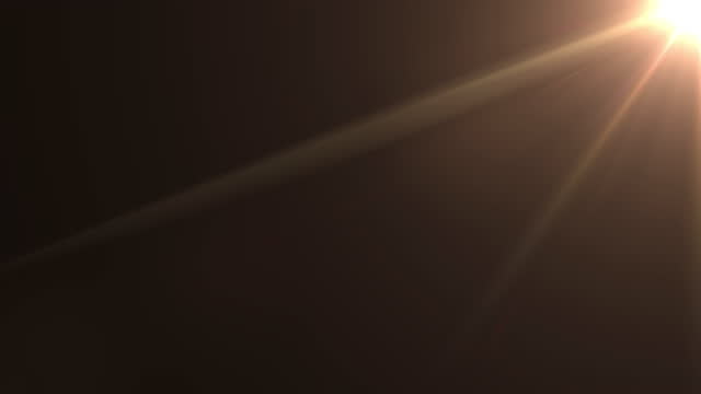 Digital sun rays light rendering isolated on the black background for overlay design or screen blending video editing