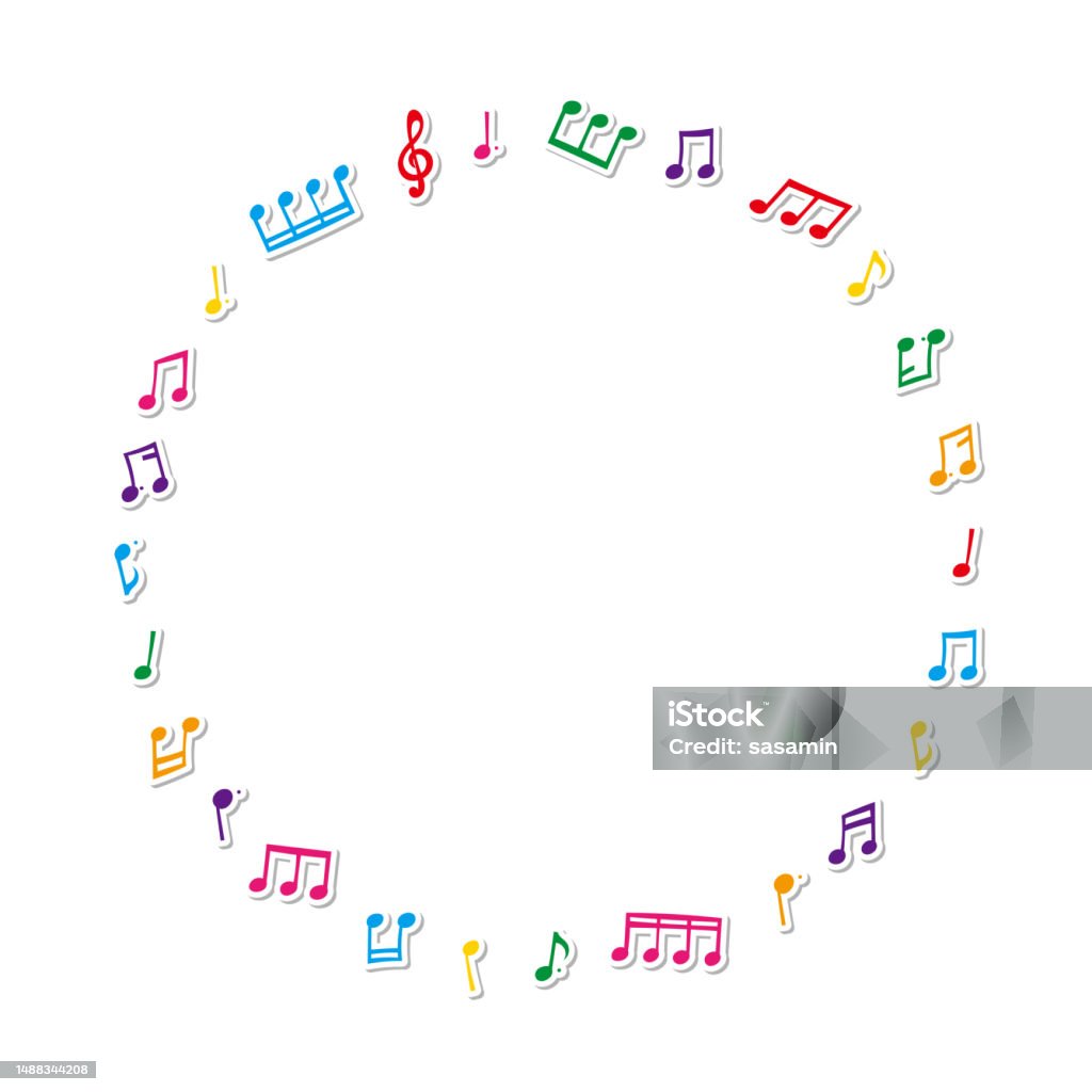Song Note Frame Musical Note Frame Stock Illustration - Download Image Now ...