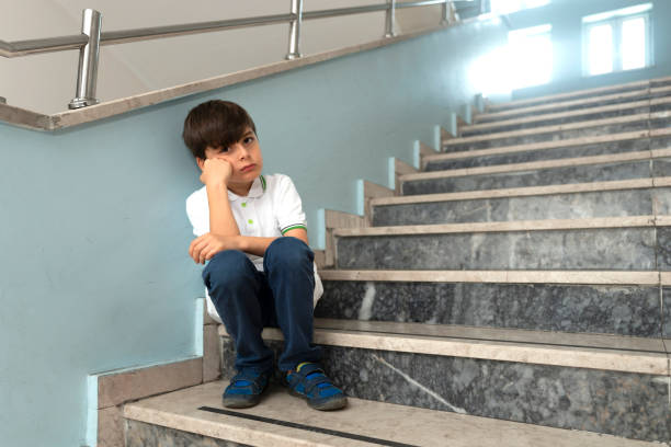 istock The problem of getting used to school for a child who has just started primary school. 1488345919