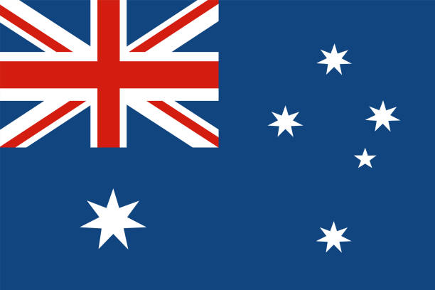 flagge von australien. australische flagge. - new seven wonders of the world stock-grafiken, -clipart, -cartoons und -symbole