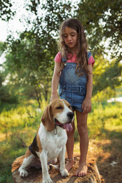 istock Girl cuddle her dog in nature 1488346324