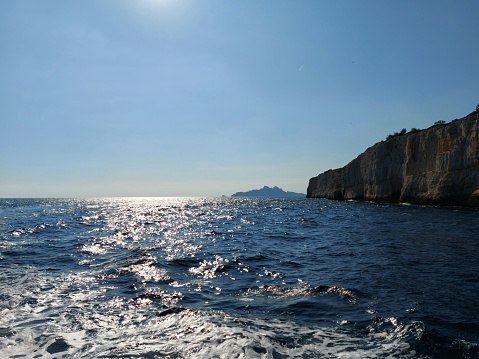 the Calanques of Marseille by a sunny day