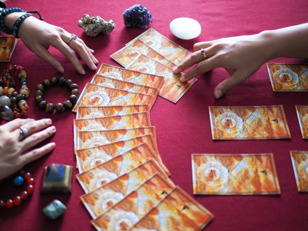 istock tarot card magic reading fortune esoteric teller witchcraft astrology divination gypsy card forecaster abstract symbol watercolor painting illustration art design selective focus 1488349533