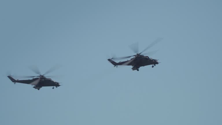 Military helicopters