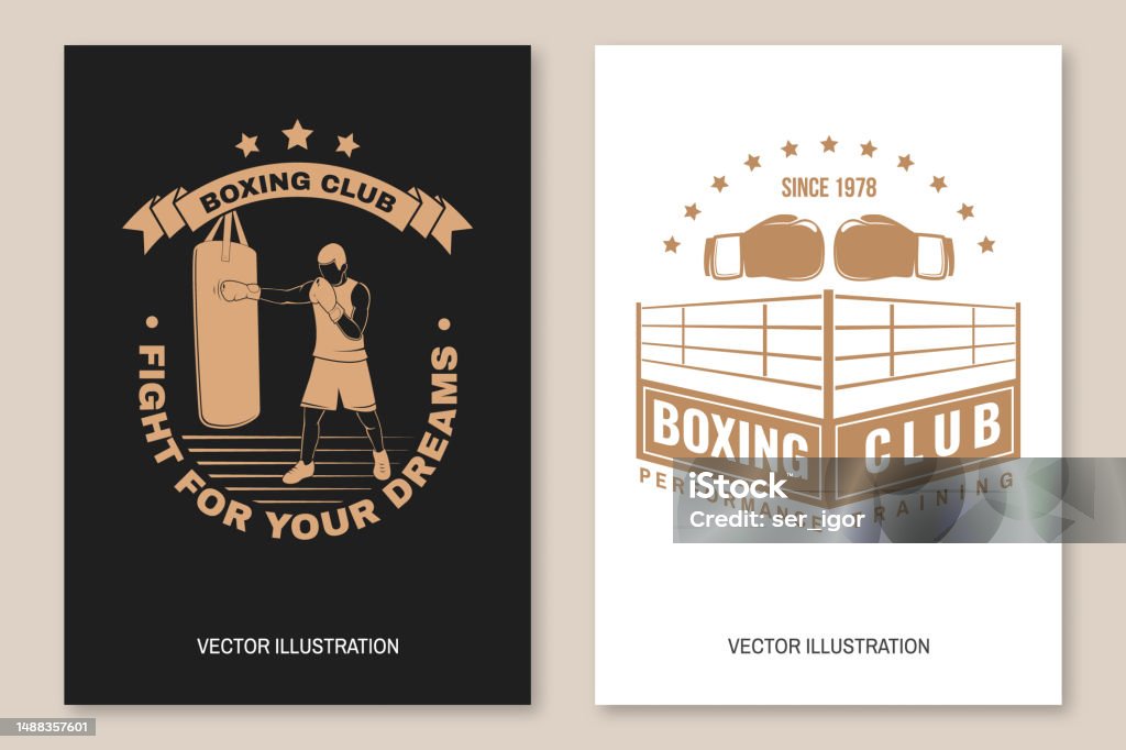 Set Von Logodesign Für Boxing Sport