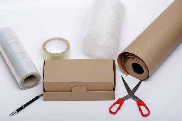 istock Articles for packing shipments in an online store, warehouse 1488357816