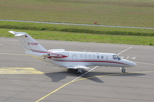 Cessna 525B Citation CJ3+ private jet aircraft, business jet from atlas air service, at Eindhoven airport