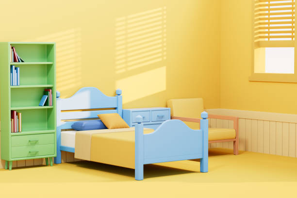 3d rendering cartoon bedroom picture