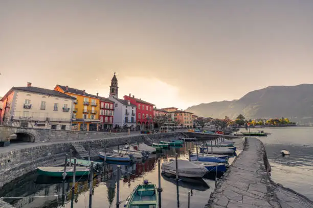 Ascona by the lake, Lake Maggiore, Ticino Canton, Switzerland