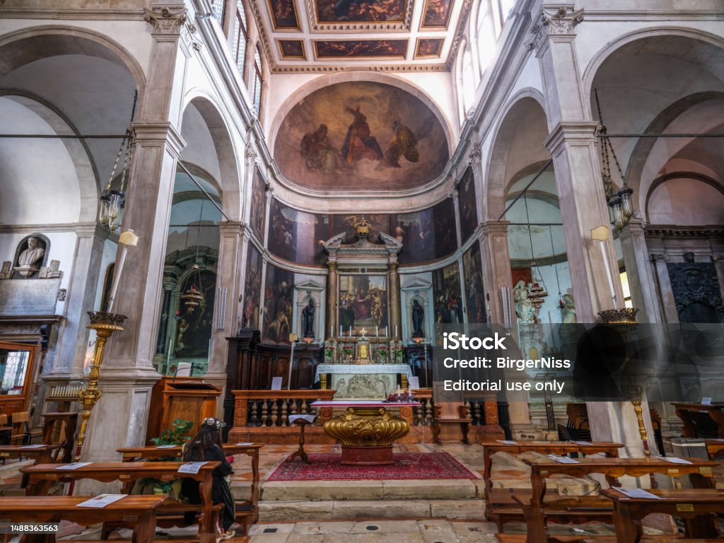 Chiesa Parrocchiale Di San Giovanni Crisostomo Venice Italy April 23 2023 High Resolution Chiesa Di San Giovanni