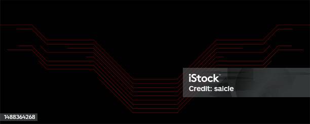 Red Tech Line Pattern Red Minimal Tech Lines Abstract Futuristic Background Stock ...