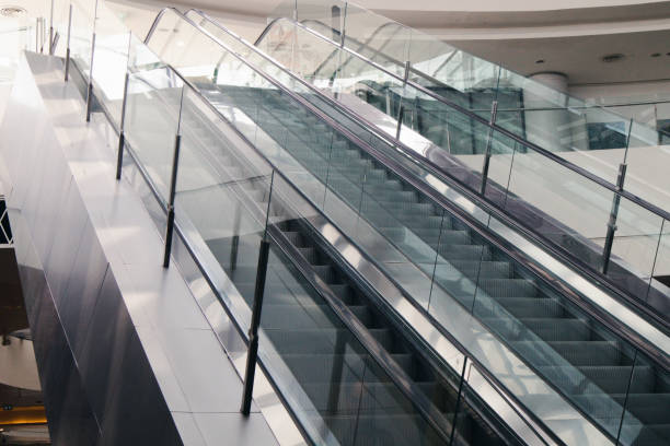 istock Electric escalator of a modern mall with complete facilities. 1488368335