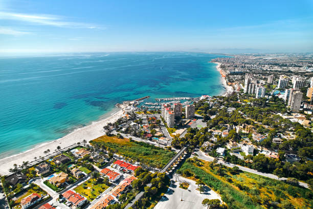 istock Dehesa de Campoamor seaside and townscape view from above. Spain 1488370444