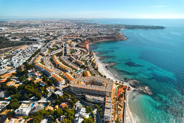 istock Dehesa de Campoamor seaside and townscape view from above. Spain 1488370484