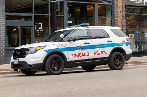 Chicago - Circa April 2023: Chicago Police Department vehicle. CPD is the second-largest municipal police department in the United States.