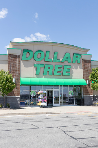Warsaw - Circa May 2023: Dollar Tree Discount Store. Dollar Tree offers an eclectic mix of products for a dollar and a quarter.
