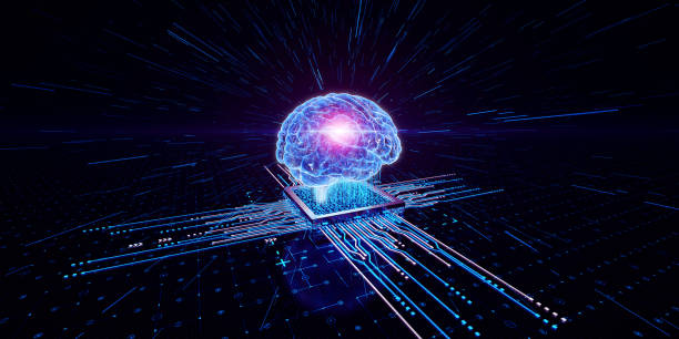 Artificial Intelligence New Age Digital Brain Concept stock photo