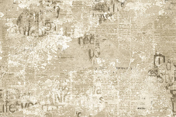 istock Newspaper paper grunge vintage old aged texture background 1488374570