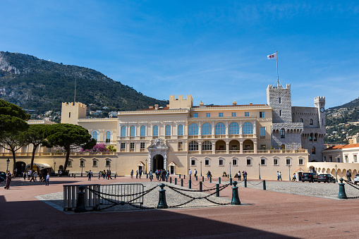Facade of the Prince's Palace of Monaco from the Place de Palais