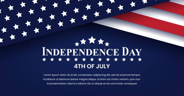 istock USA Independence Day greeting card with shape USA Flag 1488377625