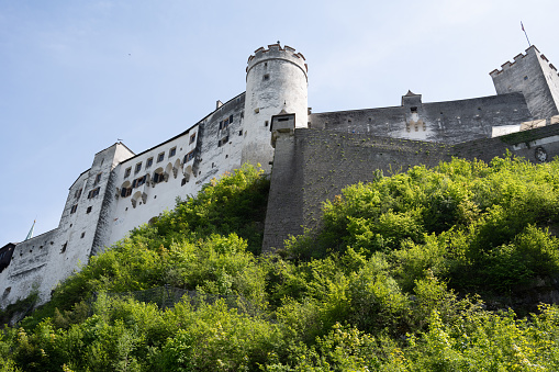 Salzburg, Austria - May 11, 2022: The medieval Hohensalzburg Fortress.