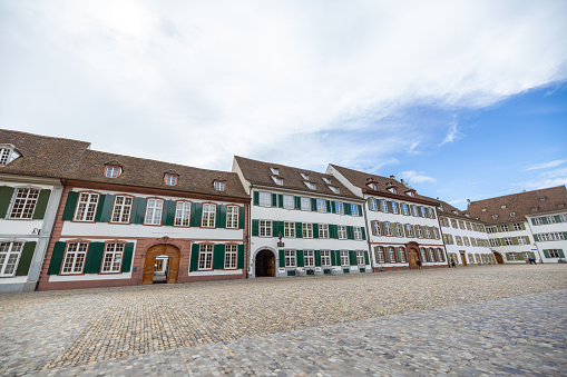 A beautiful scenery of the city skyline in different atmosphere.\nCute cities in Switzerland, old town view.