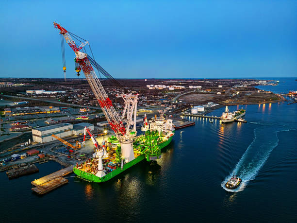 istock Docked Heavy Lift Vessel 1488378545