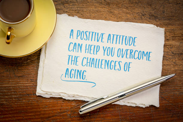 istock a positive attitude can help you overcome the challenges of aging, inspirational note on an art paper 1488380668