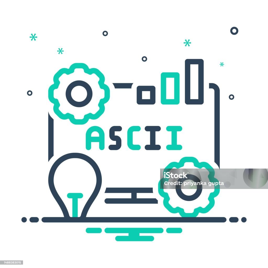 Sign Assci Ascii Standard Stock Illustration - Download Image Now - ASCII, Acronym ...