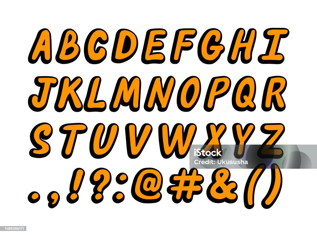 Comic Style Vector Image Writing Vector Alphabet In Comics Style Stock Illustration - Download Image Now ...