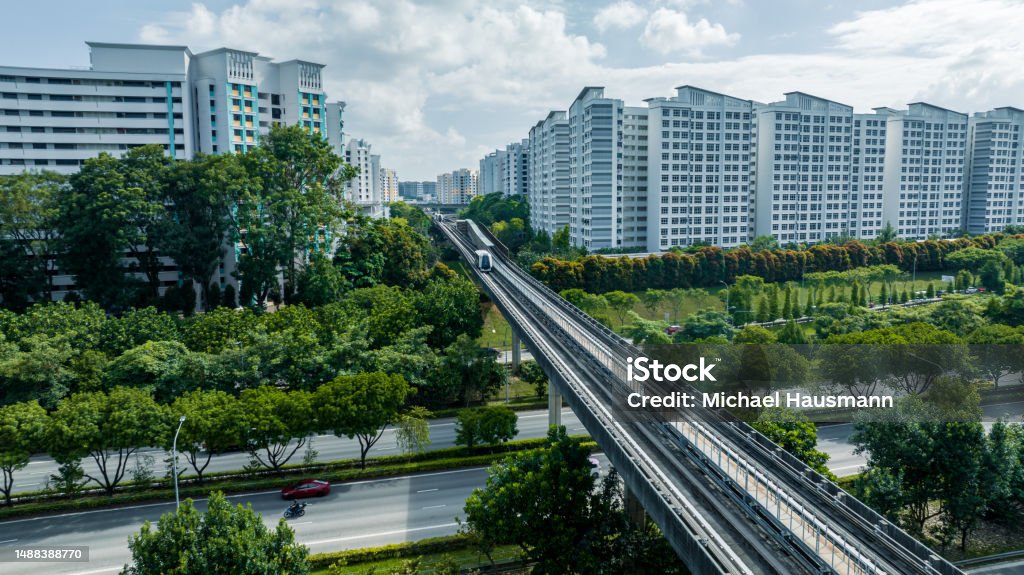 Green city integration Urban and sustainable development Singapore Stock Photo