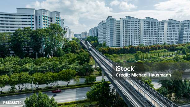 Green City Integration Stock Photo - Download Image Now - Singapore, Urban Skyline, City
