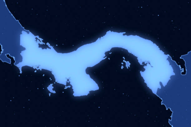 istock North America map series with Panama, futuristic 1488392307